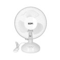 VENTILADOR DE SOBREMESA. COLOR BLANCO. POTENCIA: 25W ASPAS: Ø23x36cm